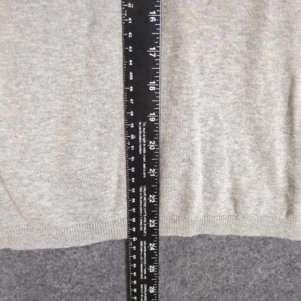 Tommy Hilfiger Mens V-Neck Colorblock Striped Knit‎ Sweater Gray Navy Red Size M - Picture 9 of 11